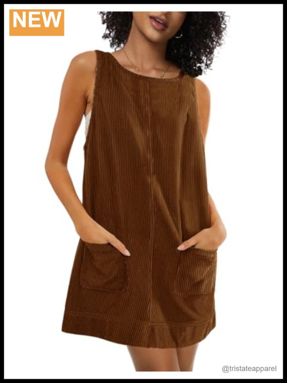 Corduroy Overall Dress for Women Fall Jumper Shift Mini Dress